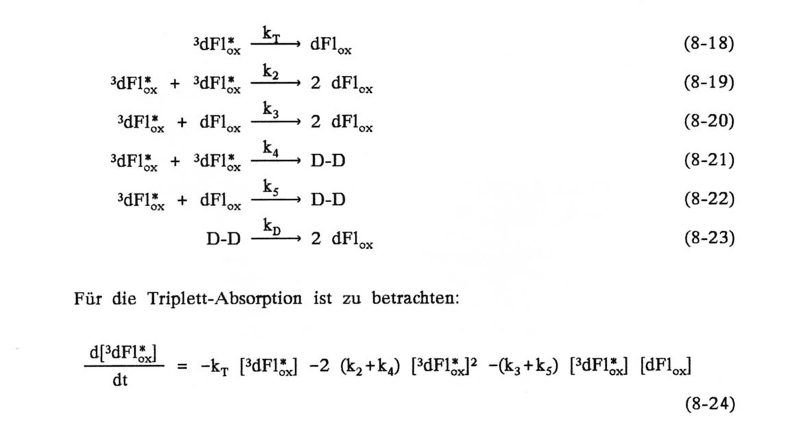 Reaktionsgleichungen