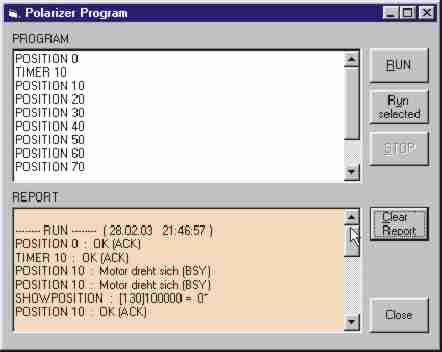 Drehfilter-Steuerprogramm Makrofenster